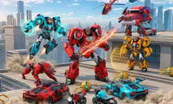 Flying Robot Transform Car Games