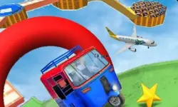 Tuk Tuk Speed Up Mega Ramp Stunt