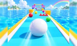 Rainbow Ball Runner 2048