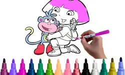 Dora Coloring Fun Time