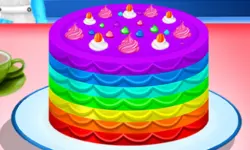 Cooking Rainbow Cake