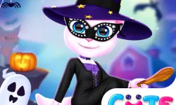 Cat Girl Halloween Preparation