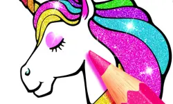 Unicorn Coloring Book Glitter