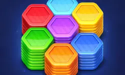 Hexa Color Stack Game