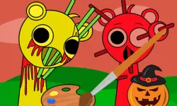Halloween Sprunki Coloring Book