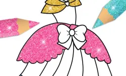 Glitter Dress Coloring