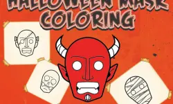Halloween Mask Coloring Book