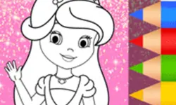 Princess Coloring Glitter - Art Game