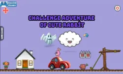 Challenge adventure of cute rabbit