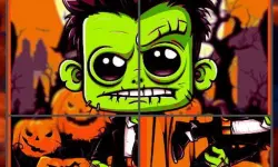Franky & Vampire Halloween Puzzle