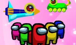 Among Us Space Colorfull - Pin Pull Game