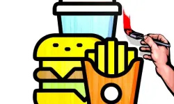 Fast Food Coloring Book