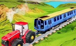 Chain Tractor Train Towing Game 3D