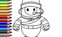 Fall Guys Halloween Coloring Bok