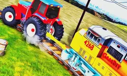 Tractor Towing Train 2022 3D