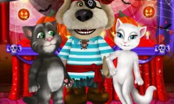 Talking Tom And Angela Halloween Party