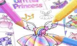Princess Coloring Glitter For Girl