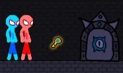 Red and Blue Stickman Rope