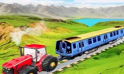 Chain tractor train towing game