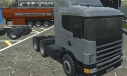 18 wheeler truck driving cargo